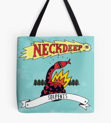 Neck Deep Serpents Red Tote Bag